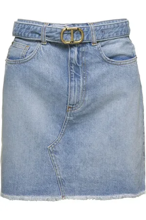 Twin-Set Nederdel, Dame, Blå, S, Denim, Denim Skirts