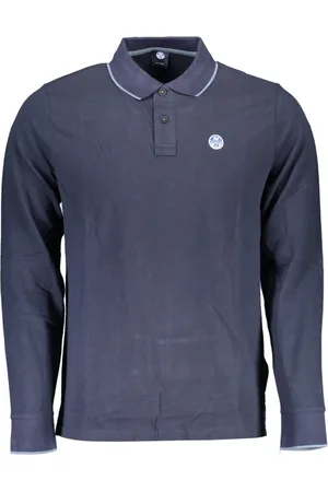North Sails Top, Herre, Blå, 3XL, Uld, Blå Langærmet Polo Shirt
