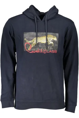 Roberto Cavalli Sweathshirts & Hoodies, Herre, Blå, L, Bomuld, Hoodies