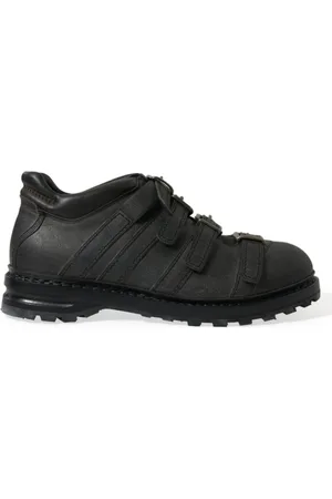 Dolce & Gabbana Sko, Herre, Sort, 42 1/2 EU, Læder, Sort læder ankelstøvler
