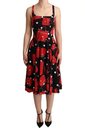 Dolce & Gabbana Kjole, Dame, Flerfarvet, S, Midi Dresses