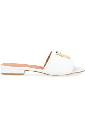 Via Roma Sko, Dame, Hvid, 40 EU, Læder, Hvid Nappa Læder Ciabatta Sandal