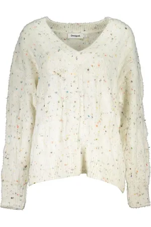 Desigual Strik, Dame, Flerfarvet, M, Uld, V-neck Knitwear