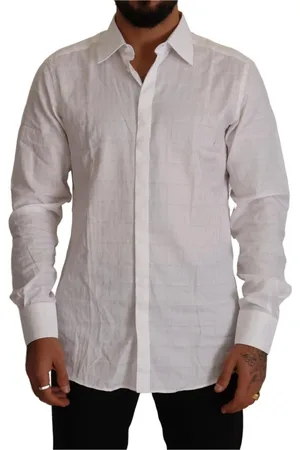 Dolce & Gabbana Skjorte, Herre, Hvid, XS, Bomuld, Polo Bluser