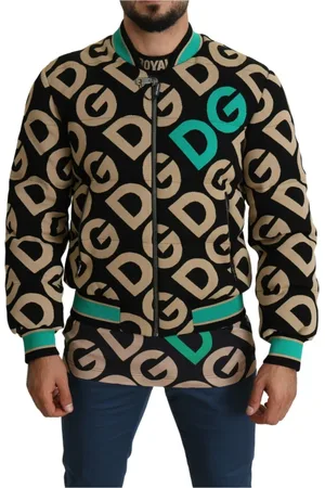 Dolce & Gabbana Jakke, Herre, Flerfarvet, M, Uld, Multifarvet Dgmillennials Logo Print Bomberjakke