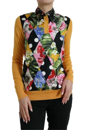 Dolce & Gabbana Top, Dame, Flerfarvet, 3XS, Uld, Polo Bluser