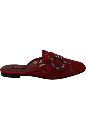 Dolce & Gabbana Sko, Dame, Rød, 35 EU, Uld, Mules