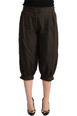Gianfranco Ferré Bukser, Dame, Brun, XL, Polyester, Cropped Bukser