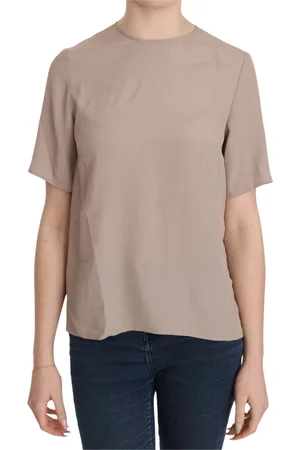 Dolce & Gabbana Top, Dame, , XS, Crew Neck Silkebluse
