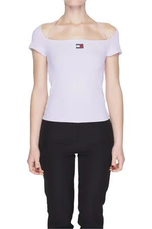 Tommy Hilfiger Top, Dame, Lilla, L, Polyester, T-shirts