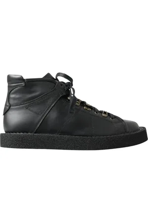 Dolce & Gabbana Sko, Herre, Sort, 40 EU, Læder, Sort læder slip on ankelstøvler