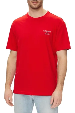 Tommy Hilfiger Top, Herre, Rød, M, Bomuld, T-shirts