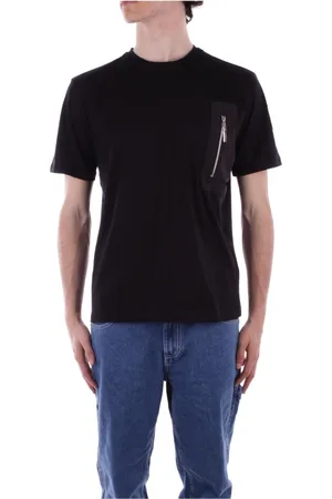 Costume National Top, Herre, Sort, S, Bomuld, Sort Logo Front T-shirt