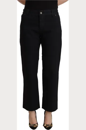 John Galliano Jeans, Dame, Sort, W30, Bomuld, Straight Jeans
