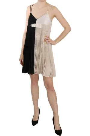 Pinko Kjole, Dame, Flerfarvet, M, Elegant Plunging A-Line Princess Mini Kjole