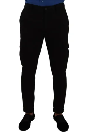Dolce & Gabbana Bukser, Herre, Sort, M, Nylon, Slim-fit Bukser