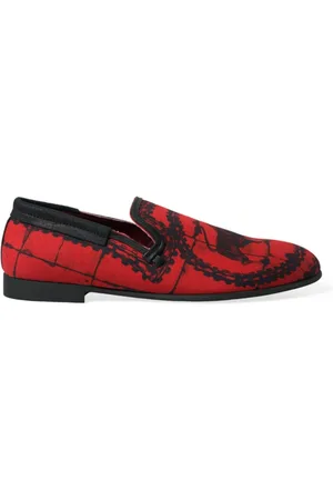 Dolce & Gabbana Sko, Herre, Flerfarvet, 40 1/2 EU, Rød Sort Torero Loafers Sko