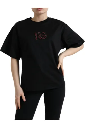 Dolce & Gabbana Top, Dame, Sort, 3XS, Bomuld, T-shirts