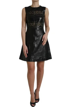 VALENTINO Kjole, Dame, Sort, XS, Nylon, Sort Nylon A-line Kjole
