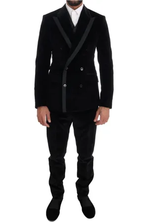 Dolce & Gabbana Jakkesæt, Herre, Sort, XS, Bomuld, Single Breasted Suits