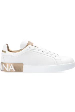Dolce & Gabbana Sko, Dame, Hvid, 40 EU, Uld, Portofino sneakers