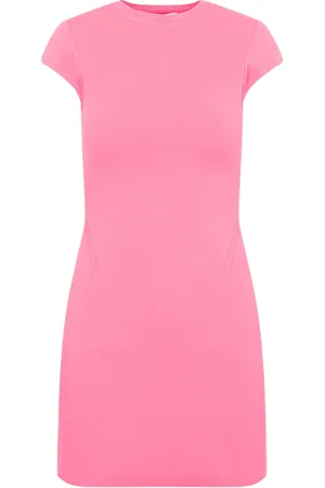 Victoria Beckham Kjole, Dame, Lyserød, 2XS, Polyester, Cap Sleeve Mini Kjole