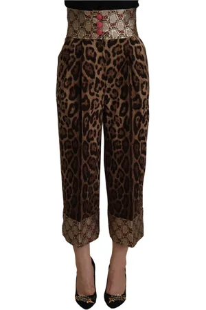 Dolce & Gabbana Bukser, Dame, Brun, 2XS, Cropped Bukser