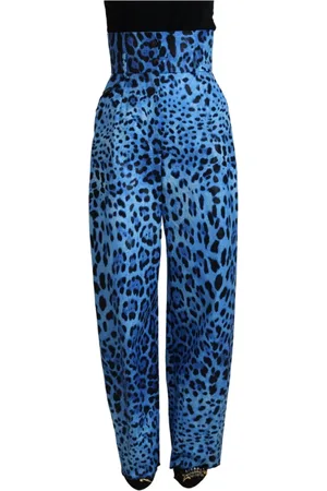 Dolce & Gabbana Bukser, Dame, Blå, XS, Wide Bukser