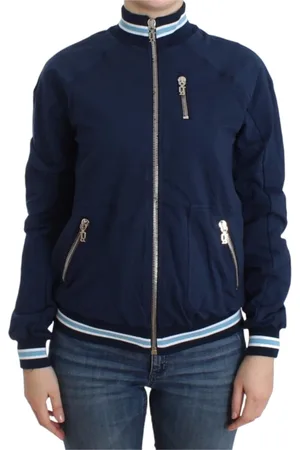 John Galliano Sweathshirts & Hoodies, Dame, Blå, S, Bomuld, Zip-throughs