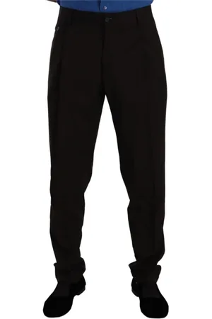 Dolce & Gabbana Bukser, Herre, Sort, 2XL, Uld, Suit Bukser