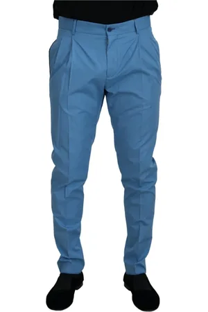 Dolce & Gabbana Bukser, Herre, Blå, M, Bomuld, Suit Bukser