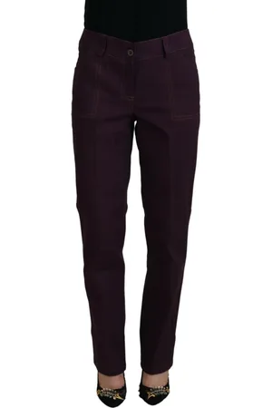 Bencivenga Bukser, Dame, Lilla, 2XL, Bomuld, Slim-fit Bukser