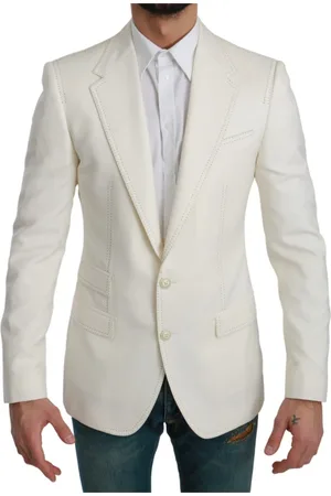 Dolce & Gabbana Jakke, Herre, Hvid, S, Uld, Blazers
