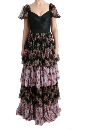 Dolce & Gabbana Kjole, Dame, Flerfarvet, 3XS, Uld, Maxi Dresses