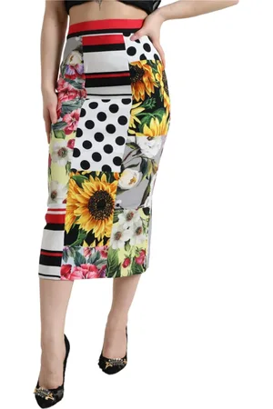 Dolce & Gabbana Nederdel, Dame, Flerfarvet, XS, Midi Skirts