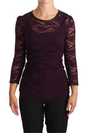 Dolce & Gabbana Bluser & Skjorter, Dame, Lilla, 2XS, Nylon, Blouses