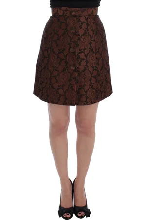 Dolce & Gabbana Nederdel, Dame, Brun, XS, Bomuld, Short Skirts