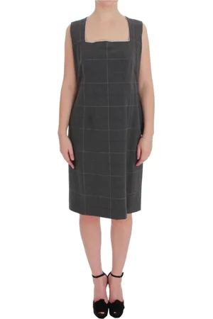 Bencivenga Kjole, Dame, Grå, 2XL, Bomuld, Midi Dresses