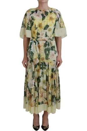 Dolce & Gabbana Kjole, Dame, Flerfarvet, 3XS, Uld, Maxi Dresses