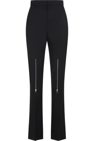 Alexander McQueen Bukser, Dame, Sort, S, Uld, Sorte Uldbukser