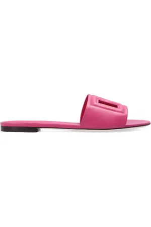 Dolce & Gabbana Sko, Dame, Lyserød, 36 EU, Læder, Slides med logo