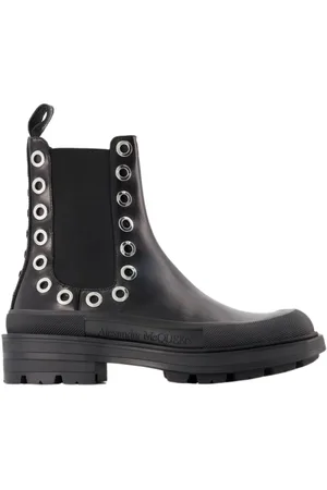 Alexander McQueen Sko, Herre, Sort, 42 EU, Læder, Chelsea Støvler