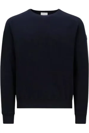Moncler Strik, Herre, Blå, 3XL, Cashmere, Cotton & Cashmere Jumper Navy
