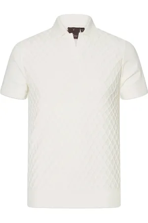 Oscar Jacobson Top, Herre, Hvid, M, Bomuld, Polo Bluser