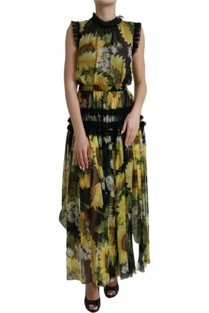 Dolce & Gabbana Kjole, Dame, Flerfarvet, XS, Maxi Dresses