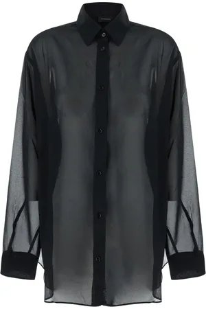 Andamane Bluser & Skjorter, Dame, Sort, XS, Sort Georgiana Georgette Skjorte