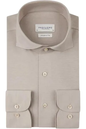 Profuomo Skjorte, Herre, , 4XL, Bomuld, Formal Bluser