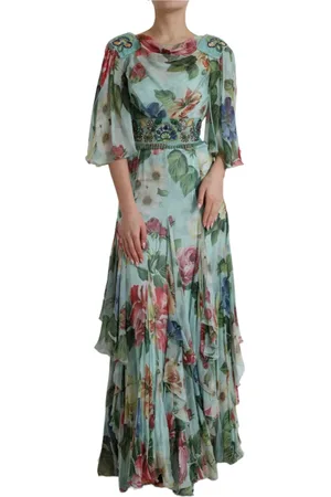 Dolce & Gabbana Kjole, Dame, Flerfarvet, 3XS, Maxi Dresses