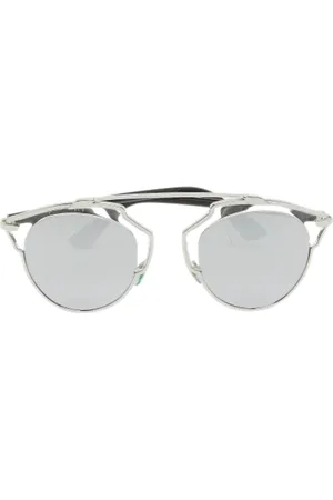 Dior Pre-owned, Dame, Grå, ONE SIZE, Tyl, Pre-owned Acetat solbriller