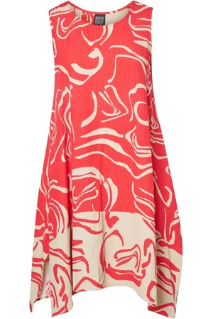 Pont Neuf Bluser & Skjorter, Dame, Rød, XL, Rayon, Charoline Tomat Tunika Kjole